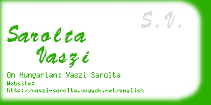 sarolta vaszi business card